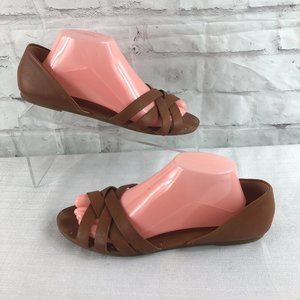 Madewell Womens 10 Brown Leather Strappy Sandals